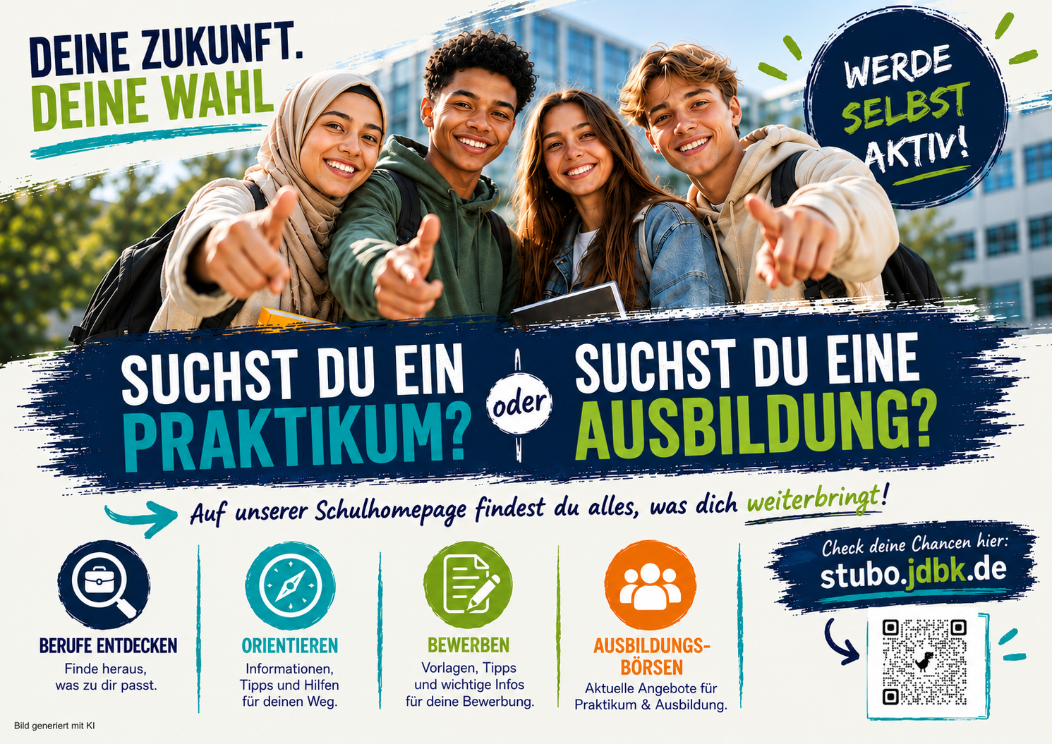 Ausbildung oder Praktikum gesucht? Wir unterstützen dich!
